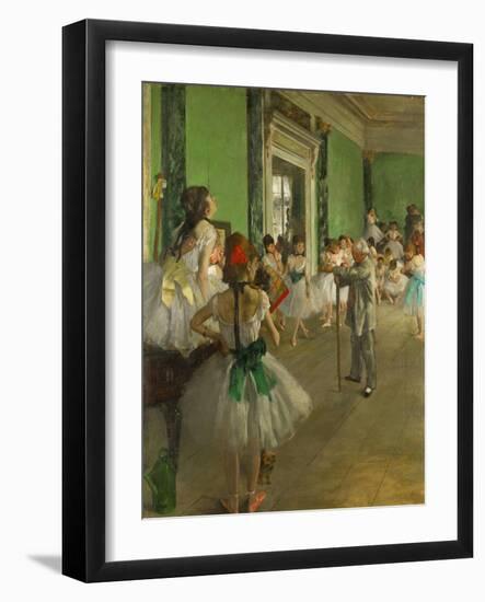 La classe de danse. Oil on canvas (around 1873-1876) 85 x 75 cm R. F. 1976.-Edgar Degas-Framed Giclee Print