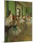 La classe de danse. Oil on canvas (around 1873-1876) 85 x 75 cm R. F. 1976.-Edgar Degas-Mounted Giclee Print