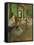 La classe de danse. Oil on canvas (around 1873-1876) 85 x 75 cm R. F. 1976.-Edgar Degas-Framed Stretched Canvas