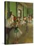 La classe de danse. Oil on canvas (around 1873-1876) 85 x 75 cm R. F. 1976.-Edgar Degas-Stretched Canvas
