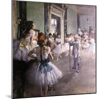 La Classe de danse-Edgar Degas-Mounted Giclee Print