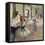 La classe de danse-Edgar Degas-Framed Stretched Canvas