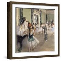 La classe de danse-Edgar Degas-Framed Giclee Print