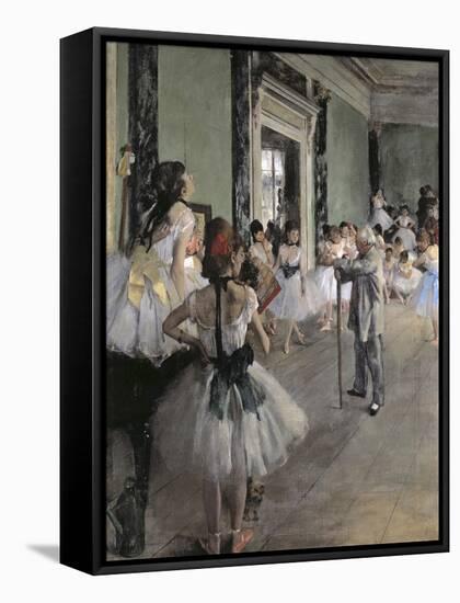 La Classe de Danse-Edgar Degas-Framed Stretched Canvas