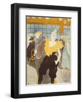 'La Clownesse in the Moulin Rouge', 1897-Henri de Toulouse-Lautrec-Framed Giclee Print