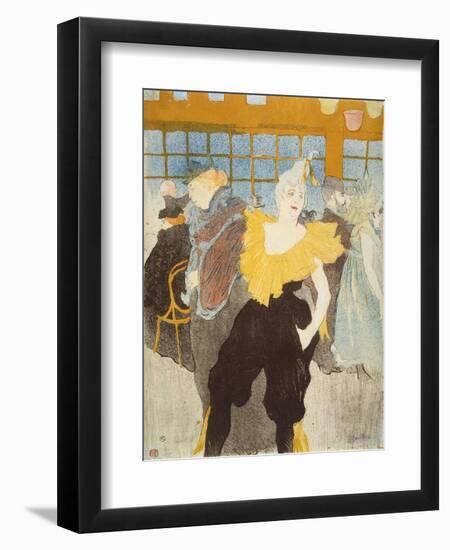 'La Clownesse in the Moulin Rouge', 1897-Henri de Toulouse-Lautrec-Framed Giclee Print