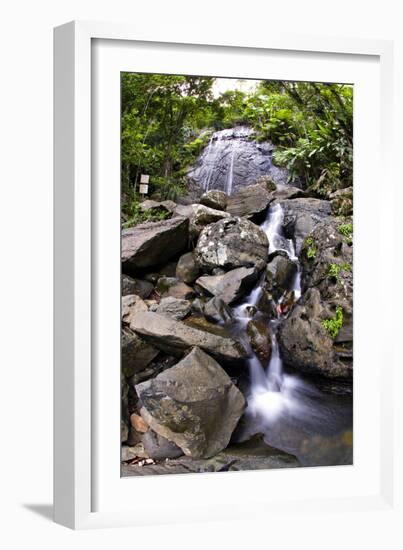 La Coca Waterfall, Puerto Rico-George Oze-Framed Photographic Print