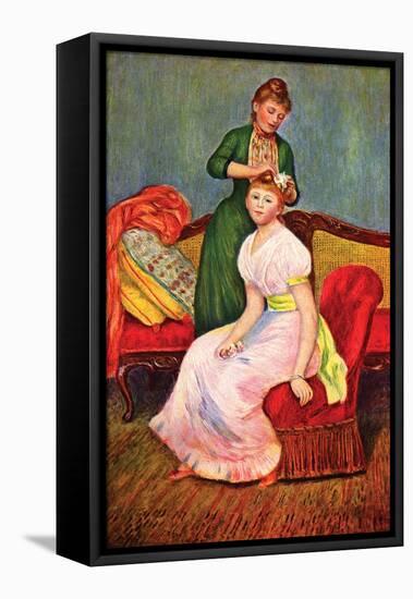La Coiffure-Pierre-Auguste Renoir-Framed Stretched Canvas
