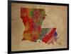 LA Colorful Counties-Red Atlas Designs-Framed Giclee Print