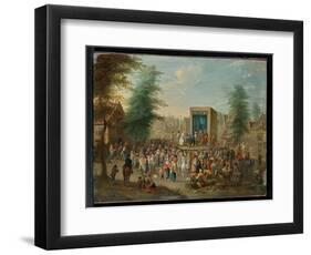 La Commedia Dell'arte (Oil on Panel)-Balthasar Beschey-Framed Giclee Print