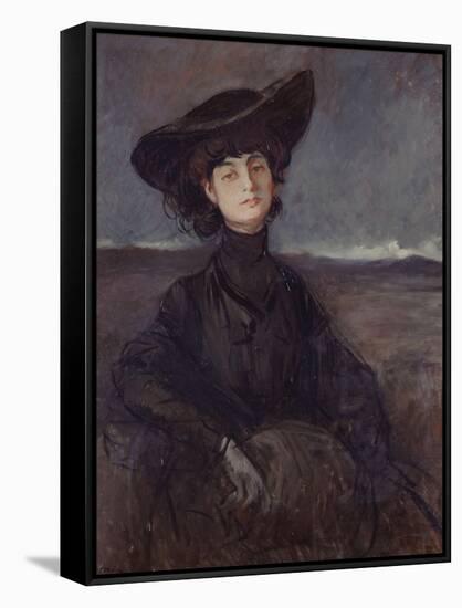 La Comtesse Anna de Noailles (1876-1933), poétesse française-Jean-Louis Forain-Framed Stretched Canvas