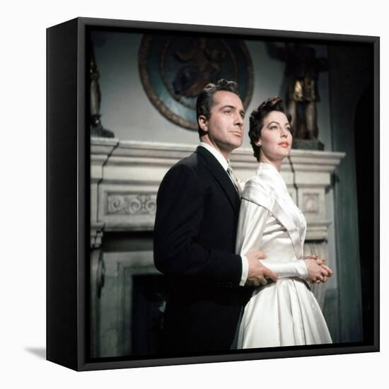 La Comtesse aux pieds nus THE BAREFOOT CONTESSA by Joseph L. Mankiewicz with Rossano Brazzi and Ava-null-Framed Stretched Canvas