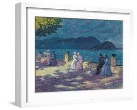 La Concha at Night-Time - Regoyos Y Valdes, Dario De (1857-1913) - C. 1906 - Oil on Canvas - 54X65-Diario Or Dario De Regoyos Y Valdes-Framed Giclee Print