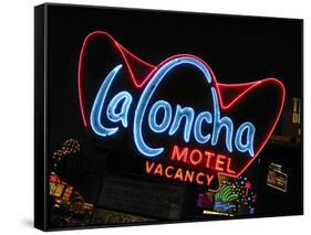 La Concha Motel Sign, Las Vegas, Nevada, USA-Nancy & Steve Ross-Framed Stretched Canvas