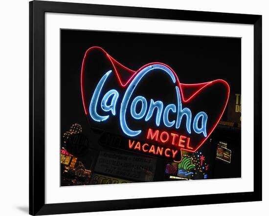 La Concha Motel Sign, Las Vegas, Nevada, USA-Nancy & Steve Ross-Framed Photographic Print