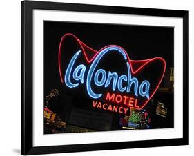 La Concha Motel Sign, Las Vegas, Nevada, USA-Nancy & Steve Ross-Framed Photographic Print