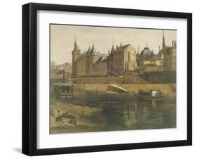 La Conciergerie pendant les travaux de reconstruction du Palais de Justice-Adrien Dauzats-Framed Giclee Print