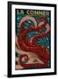La Connor, Washington - Octopus - Mosaic-Lantern Press-Framed Art Print