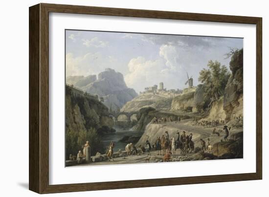 La construction d'un grand chemin-Claude Joseph Vernet-Framed Giclee Print