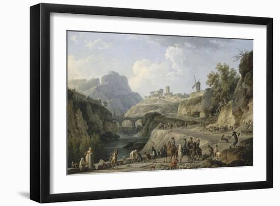 La construction d'un grand chemin-Claude Joseph Vernet-Framed Giclee Print