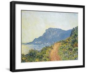 La Corniche Near Monaco, 1884-Claude Monet-Framed Premium Giclee Print