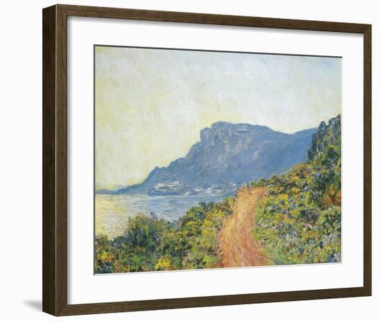 La Corniche Near Monaco, 1884-Claude Monet-Framed Premium Giclee Print