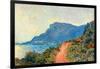 La Corniche near Monaco. La Corniche bij Monaco. Dating: 1884. Measurements: h 75 cm × w 94 cm.-Claude Monet-Framed Poster