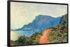 La Corniche near Monaco. La Corniche bij Monaco. Dating: 1884. Measurements: h 75 cm × w 94 cm.-Claude Monet-Framed Poster