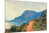 La Corniche near Monaco. La Corniche bij Monaco. Dating: 1884. Measurements: h 75 cm × w 94 cm.-Claude Monet-Mounted Poster