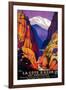 La Cote D'Azur Vintage Poster - Europe-Lantern Press-Framed Art Print