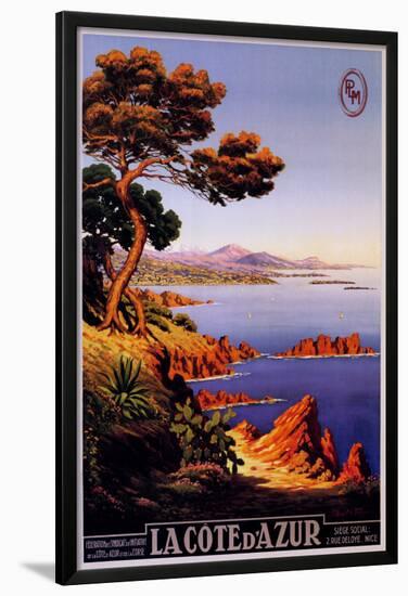 La Cote d'Azur-M Tangry-Lamina Framed Poster