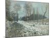 La Côte du Coeur, Volant à Marly sous la neige, dit autrefois "Route de Louveciennes", neige-Alfred Sisley-Mounted Giclee Print