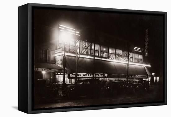 La Coupole Brasserie at Night, 1930-null-Framed Stretched Canvas