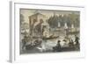 La cour à Fontainebleau. La pièce d'eau-null-Framed Giclee Print