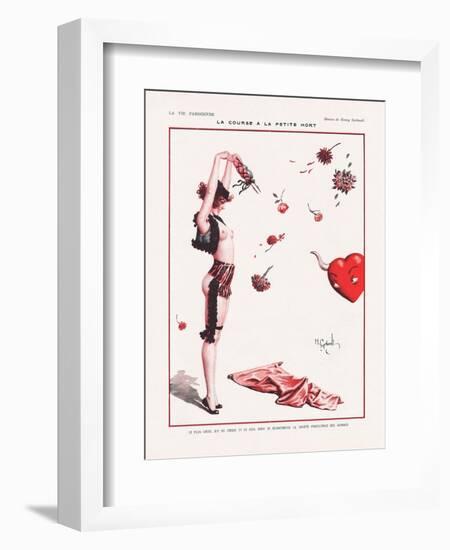 La Course À La Petite Mort. La Vie Parisienne Magazine Cover, 1922-Henry Gerbault-Framed Giclee Print