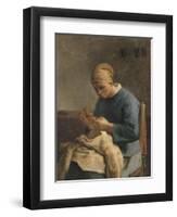 La couseuse-Jean-François Millet-Framed Giclee Print