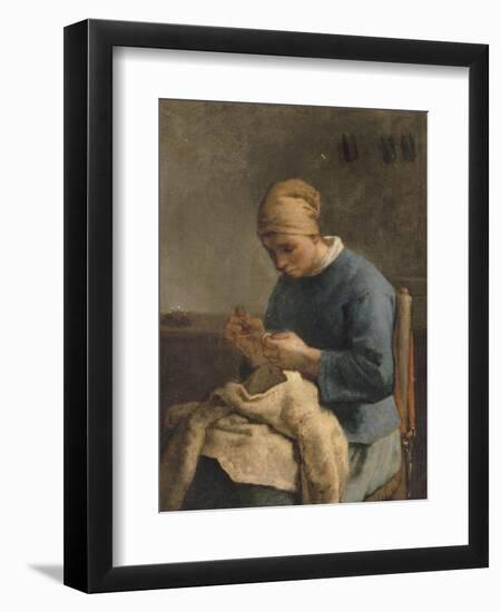 La couseuse-Jean-François Millet-Framed Giclee Print