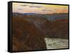 La Creuse, Sunset-Claude Monet-Framed Stretched Canvas