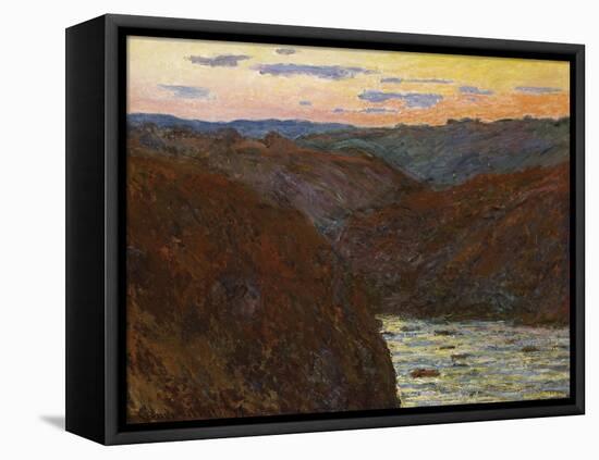 La Creuse, Sunset-Claude Monet-Framed Stretched Canvas