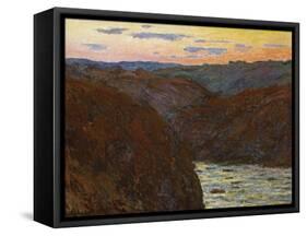 La Creuse, Sunset-Claude Monet-Framed Stretched Canvas