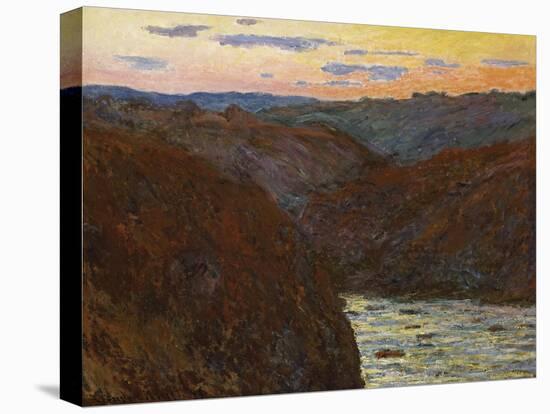 La Creuse, Sunset-Claude Monet-Stretched Canvas