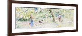 La Cueillette Des Pommes, C. 1884-1885 (Oil on Faience)-Camille Pissarro-Framed Giclee Print