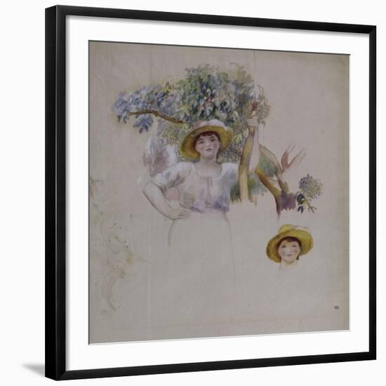 La Cueillette-Pierre-Auguste Renoir-Framed Giclee Print