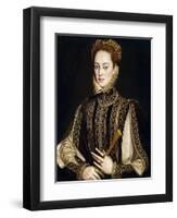 La Dama del Abanico, 1570-1573, Spanish School-Alonso Sanchez Coello-Framed Giclee Print