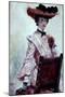 La Dama Del Sombrero Rojo-Cecilio Pla-Mounted Giclee Print