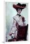 La Dama Del Sombrero Rojo-Cecilio Pla-Framed Giclee Print