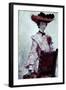 La Dama Del Sombrero Rojo-Cecilio Pla-Framed Giclee Print