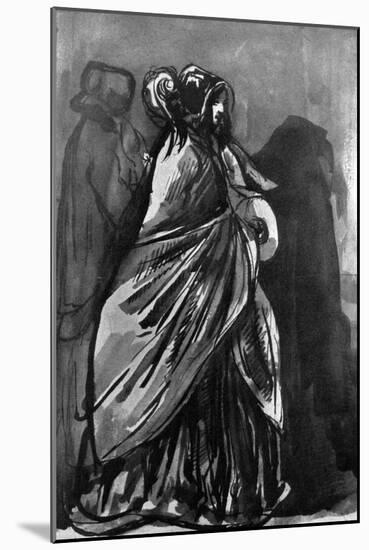 La Dame Au Chale, 19th Century-Constantin Guys-Mounted Giclee Print