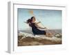 La dame au podoscaphe-Gustave Courbet-Framed Giclee Print