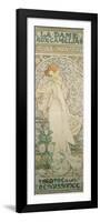 La Dame Aux Camelias with Sarah Bernhardt. Poster for the Theatre De La Renaissance, 1896-Alphonse Mucha-Framed Premium Giclee Print